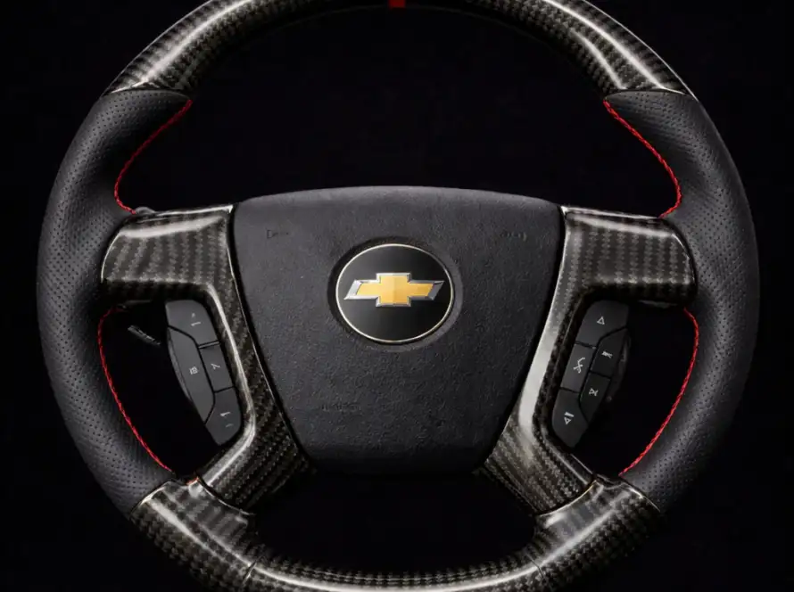 2007-2014 Chevrolet Silverado & Tahoe, GMC Sierra & Yukon, and Cadillac Escalade Carbon Fiber Steering Wheel